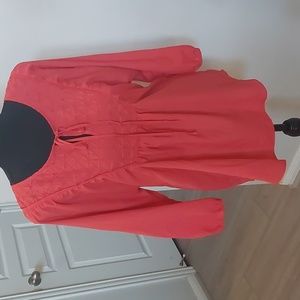 Daniel Rainn Woman's Red Long Sleeve Blouse Size Small